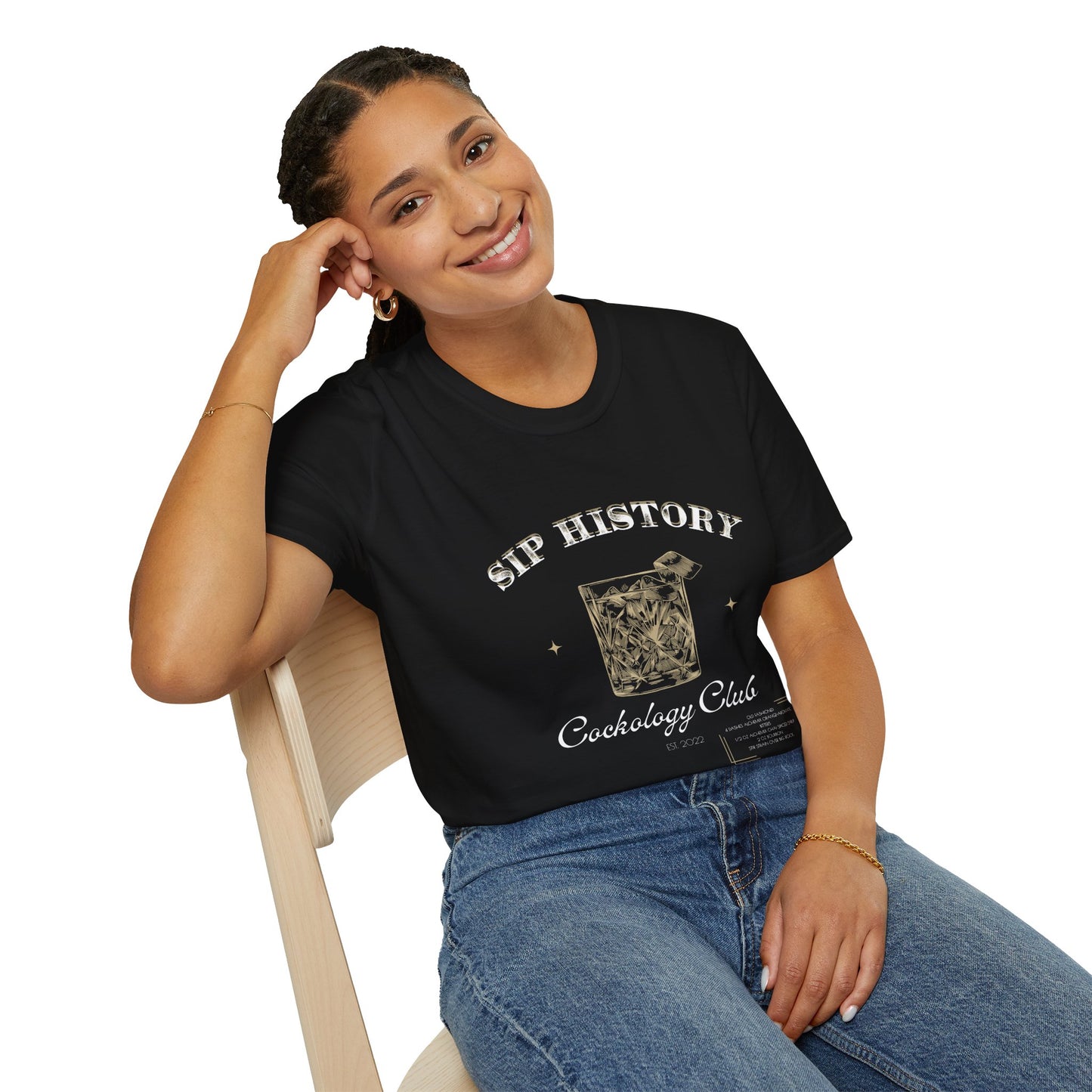 Unisex Sip History Old Fashioned T-Shirt