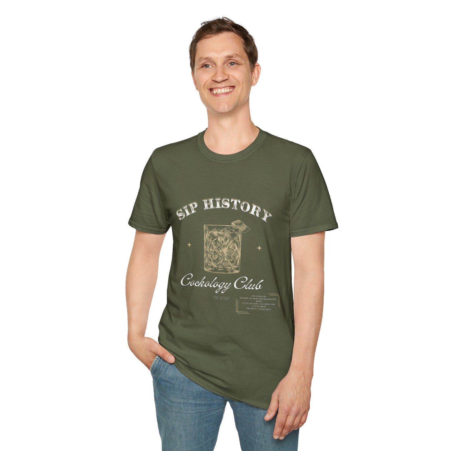 Unisex Sip History Old Fashioned T-Shirt